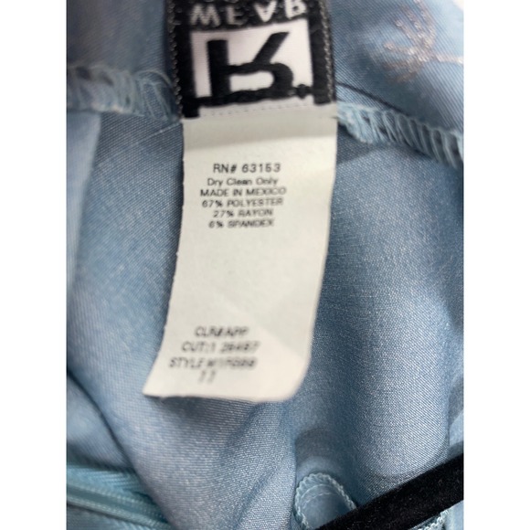 Y2K Rampage Wear Light Blue Floral Womens/Juniors dress Wavy Vine Design sz 11 - Picture 11 of 13